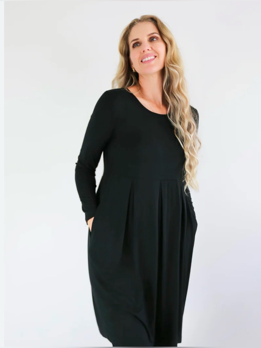 NO BRAND | stretchy midi dress